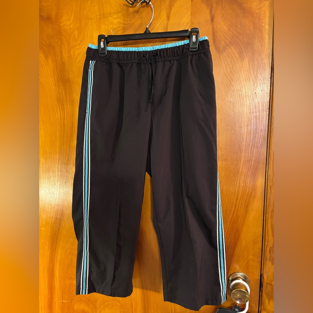 Black and Blue Trim Capris by Sjb Active